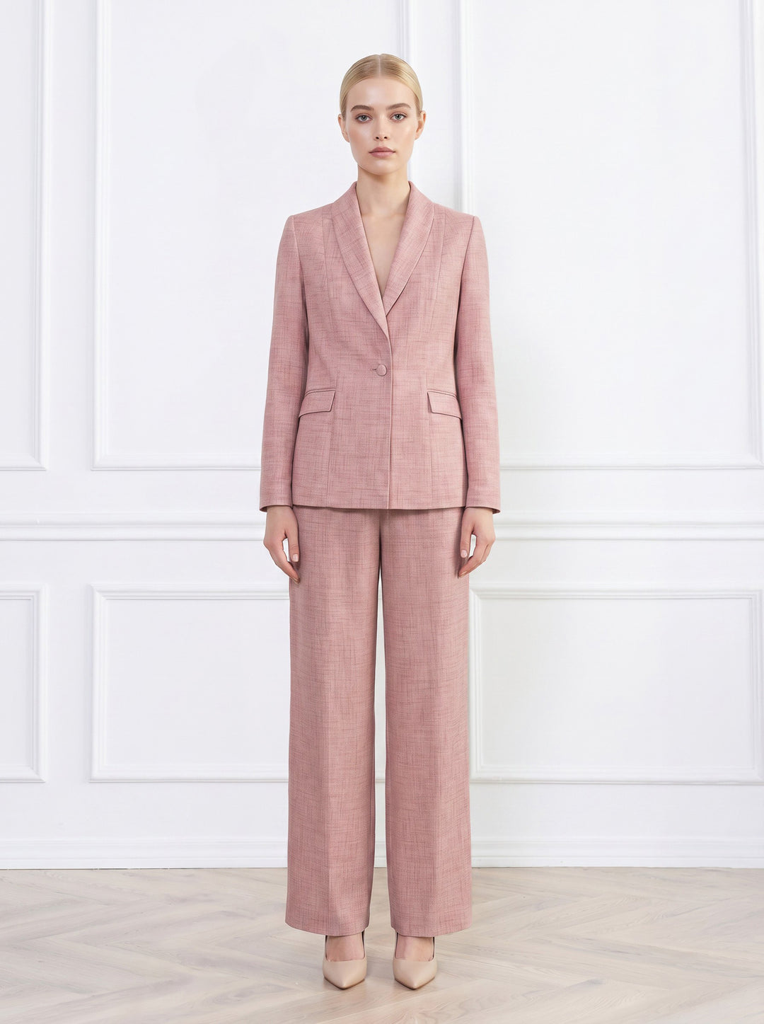 SOLANDRA DUSTY PINK BAMBOO BLAZER JACKET
