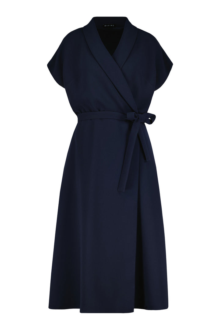 STELLARIA NAVY BLUE WRAP DRESS