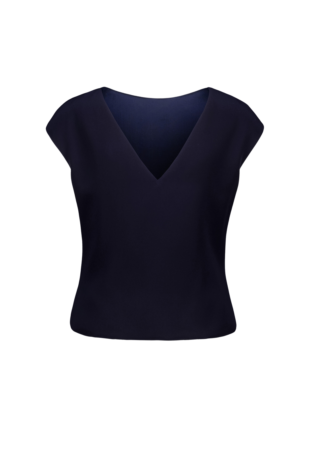 ADONIDIA NAVY SILK TOP