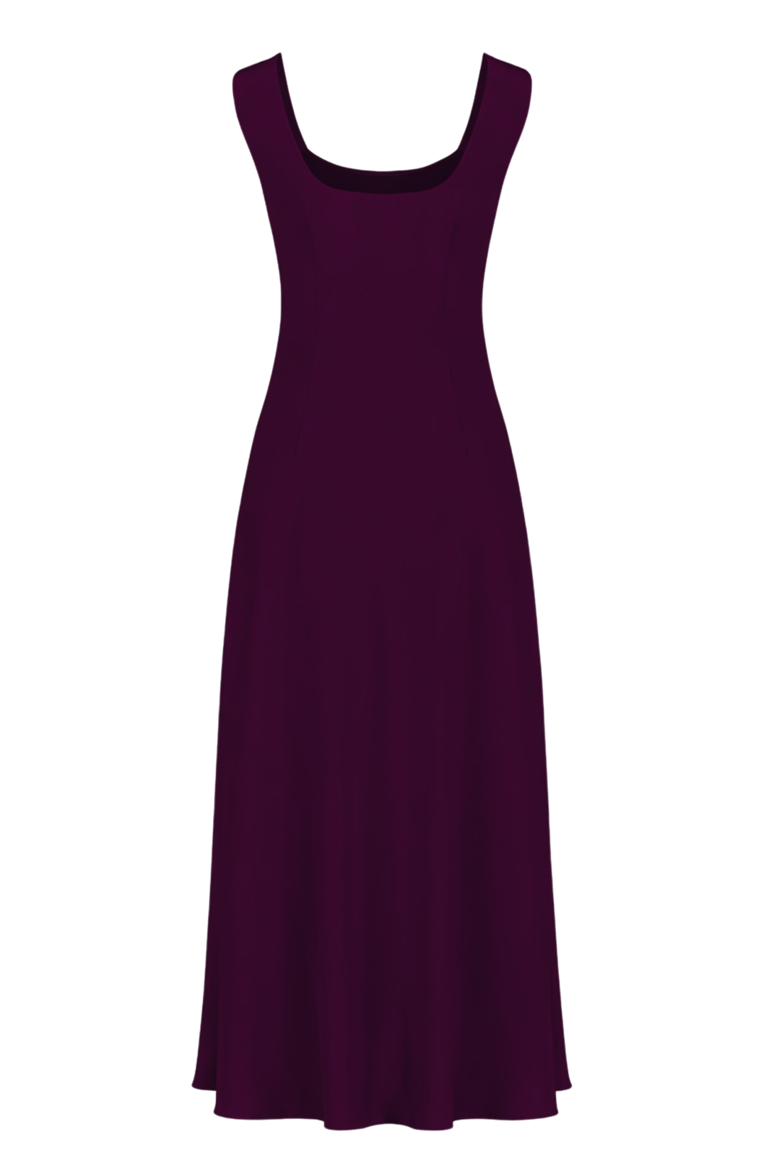 ALOCASIA PLUM PURPLE SILK SLIP DRESS