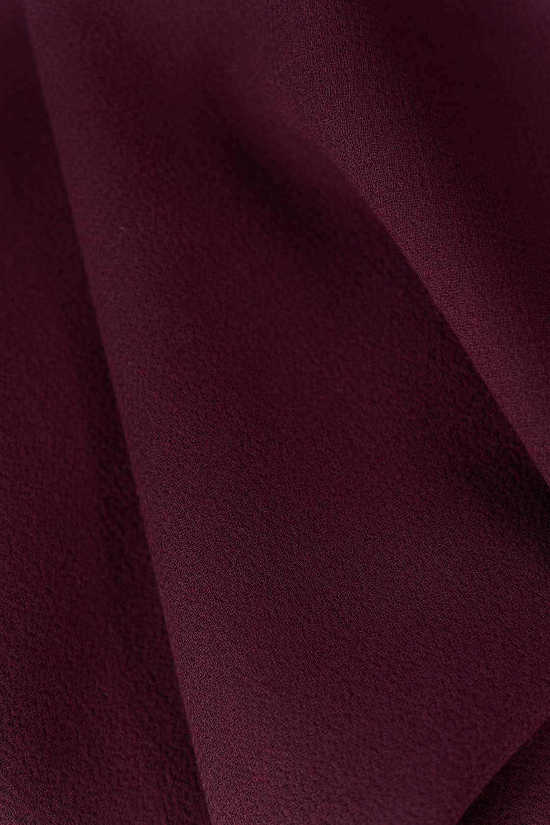SALVINIA BURGUNDY WOOL CREPE MIDI DRESS WITH BELT