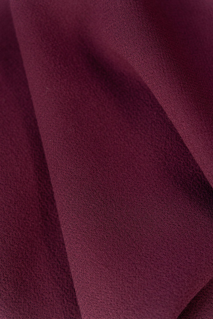 OLEANDRA BURGUNDY WOOL JACKET WITH CRYSTAL EMBROIDERY