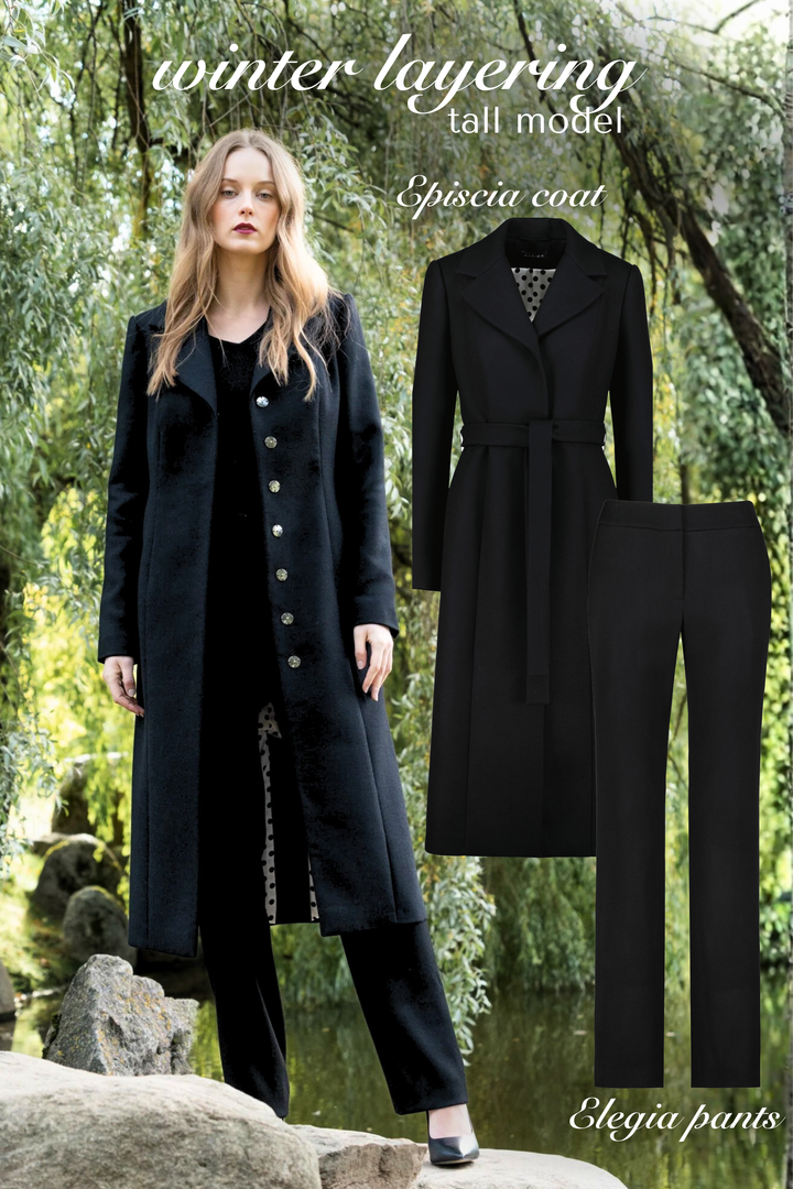 ELEGIA BLACK WOOL CLASSICAL PANTS