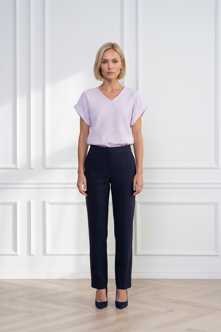 ELEGIA NAVY WOOL CLASSICAL PANTS