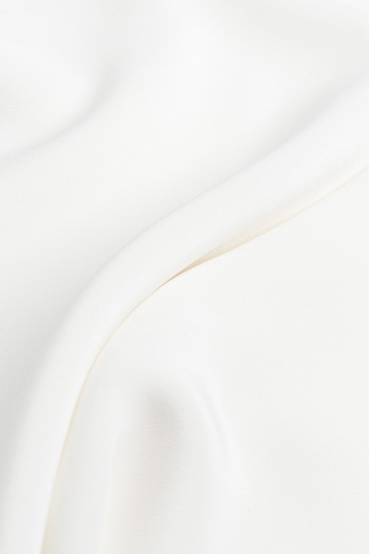 LATANIA IVORY SILK A-LINE MAXI SKIRT