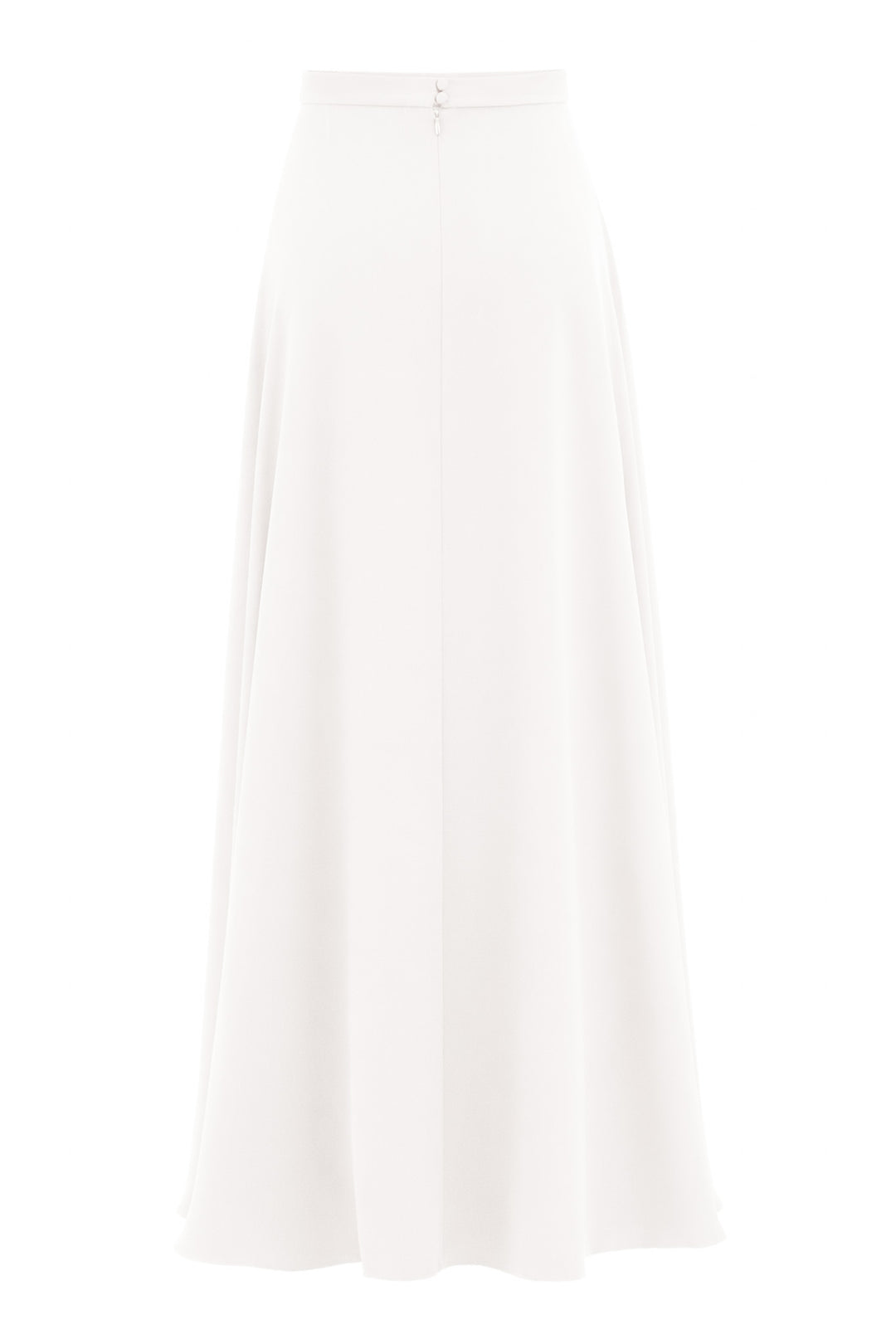 LATANIA IVORY SILK A-LINE MAXI SKIRT