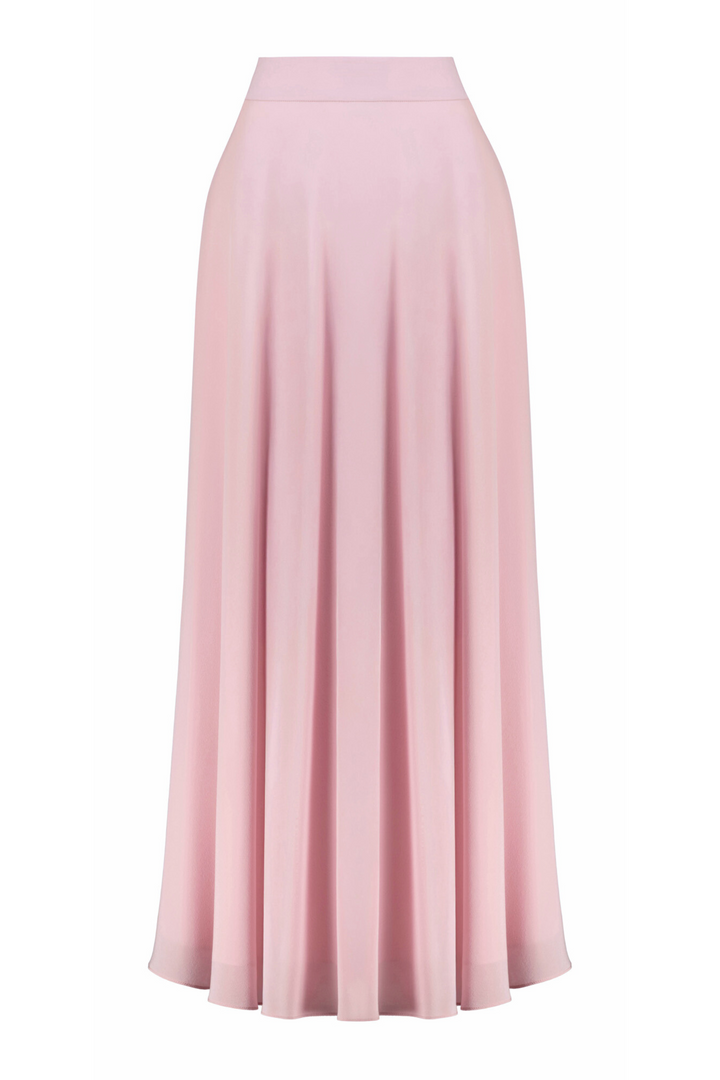 CAMELINA PINK SILK MAXI SKIRT