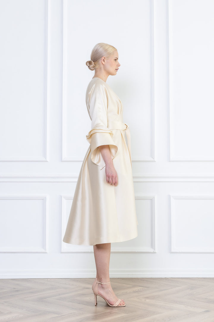 ADLUMIA BUTTER YELLOW COAT DRESS