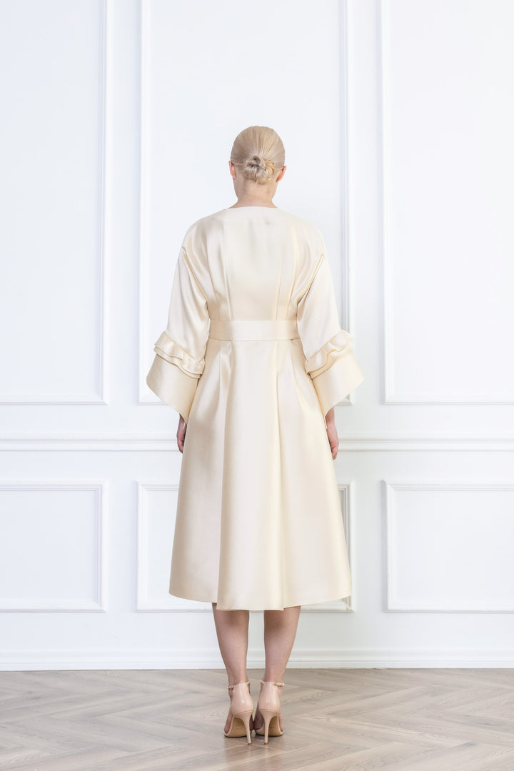 ADLUMIA BUTTER YELLOW COAT DRESS