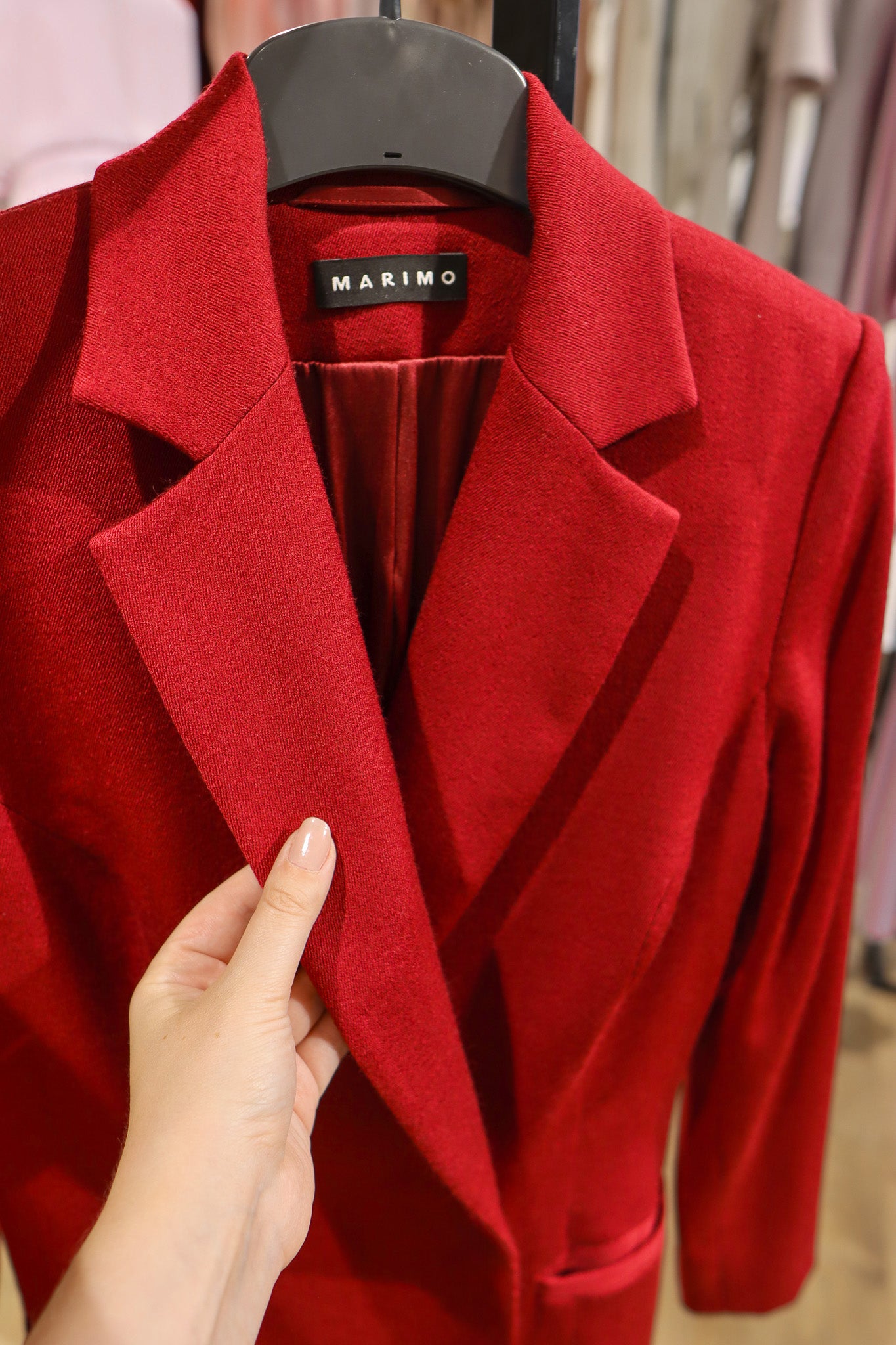 ERYTHRINA RED WOOL BLAZER DRESS – Marimo Fashion