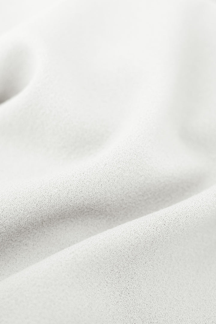 SALVIA IVORY WOOL CREPE BLOUSE