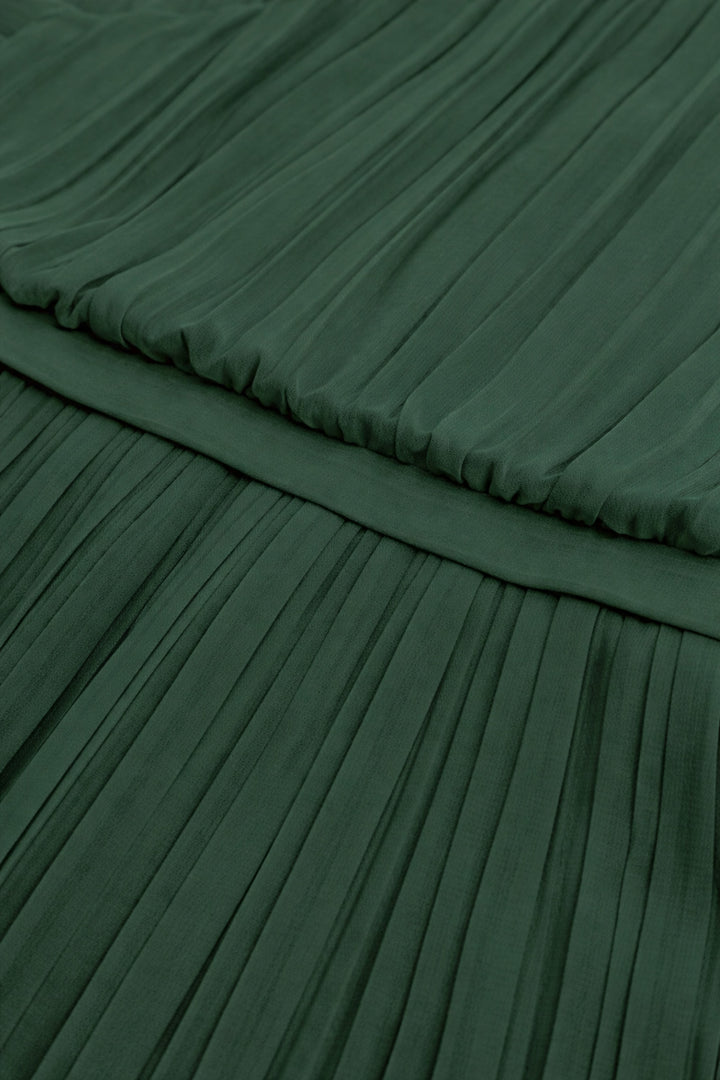 MERREMIA FOREST GREEN PLEATED DRESS