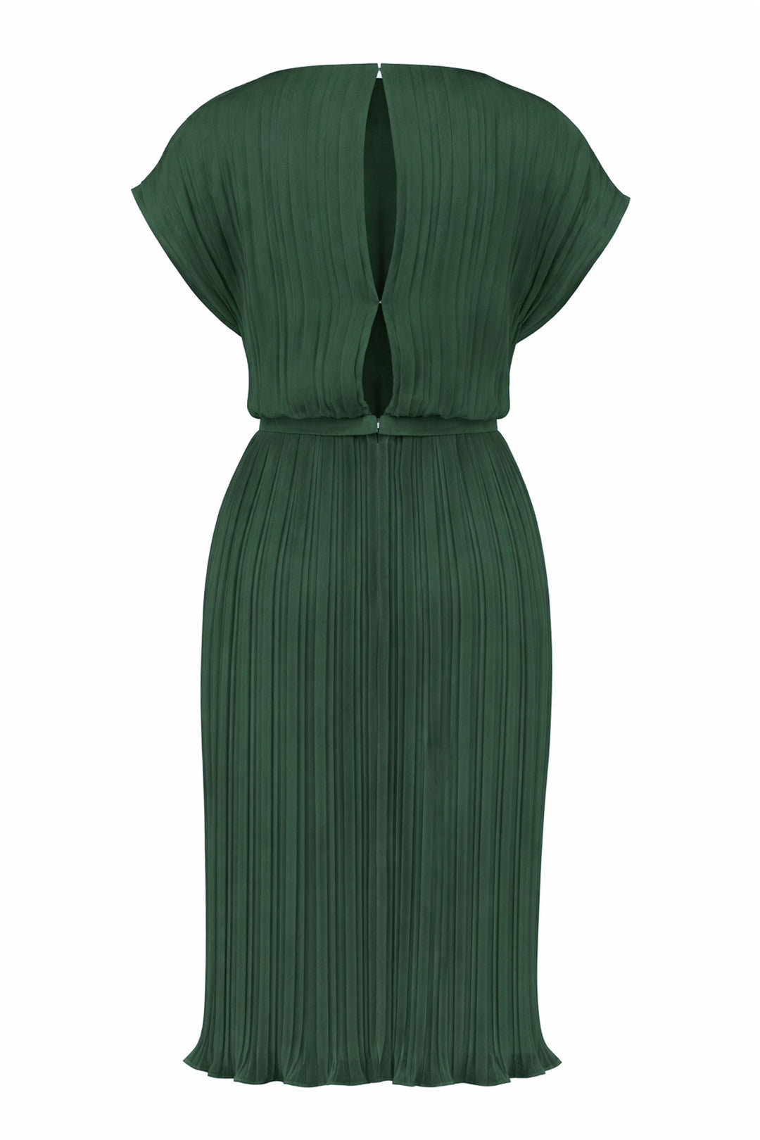 MERREMIA FOREST GREEN PLEATED DRESS