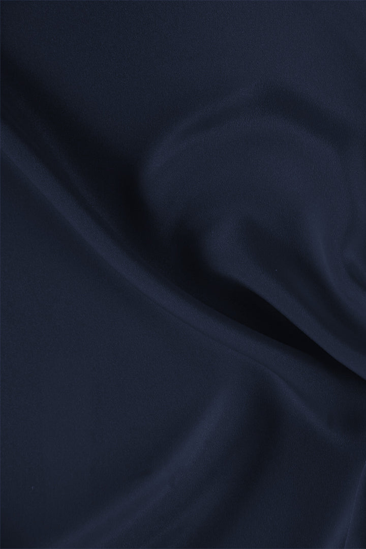 TRINIA NAVY SILK SLIP DRESS