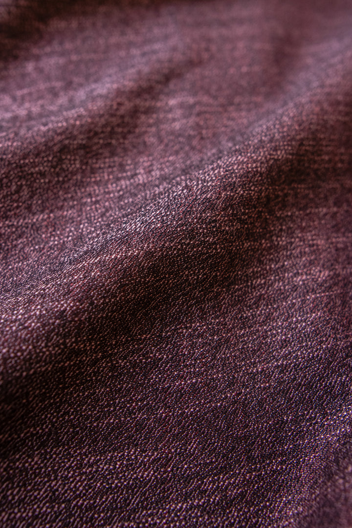 LACHENALIA DUSTY PLUM PURPLE WOOL-BAMBOO A-LINE MIDI SKIRT