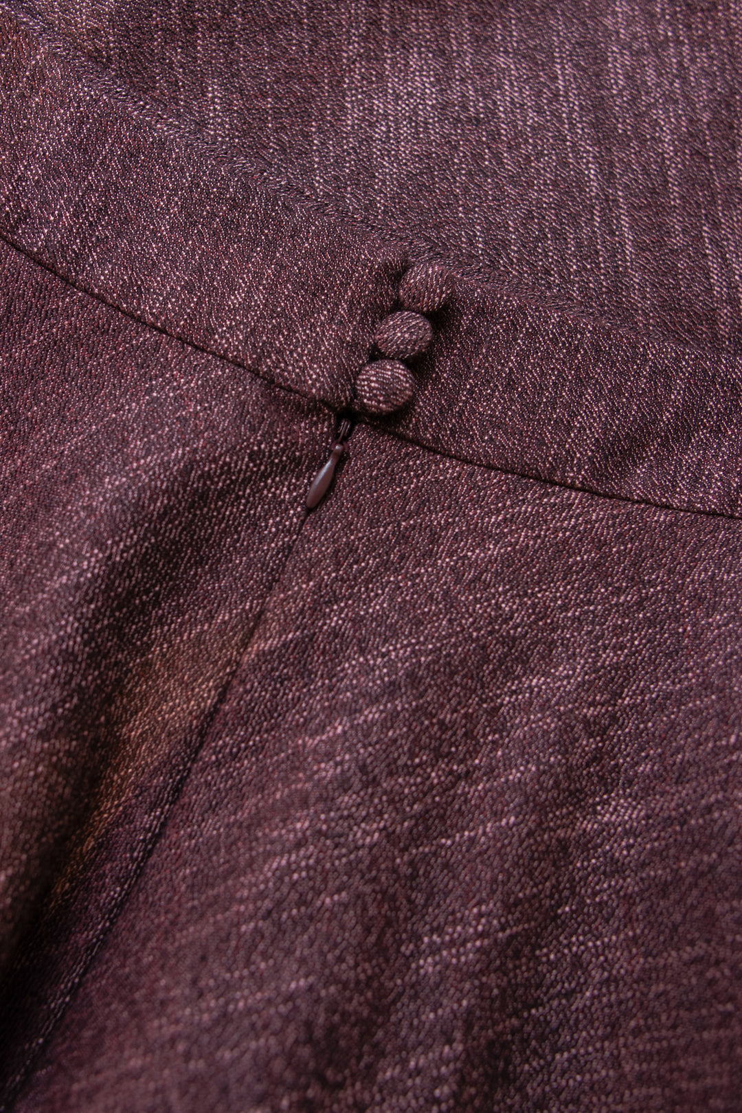 LACHENALIA DUSTY PLUM PURPLE WOOL-BAMBOO A-LINE MIDI SKIRT