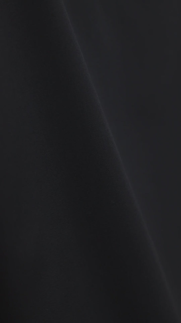 ALPINIA BLACK FINE WOOL WIDE-LEG SUIT PANTS