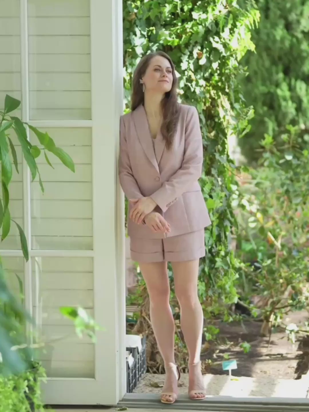 NOWELLIA DUSTY PINK BAMBOO SHORTS