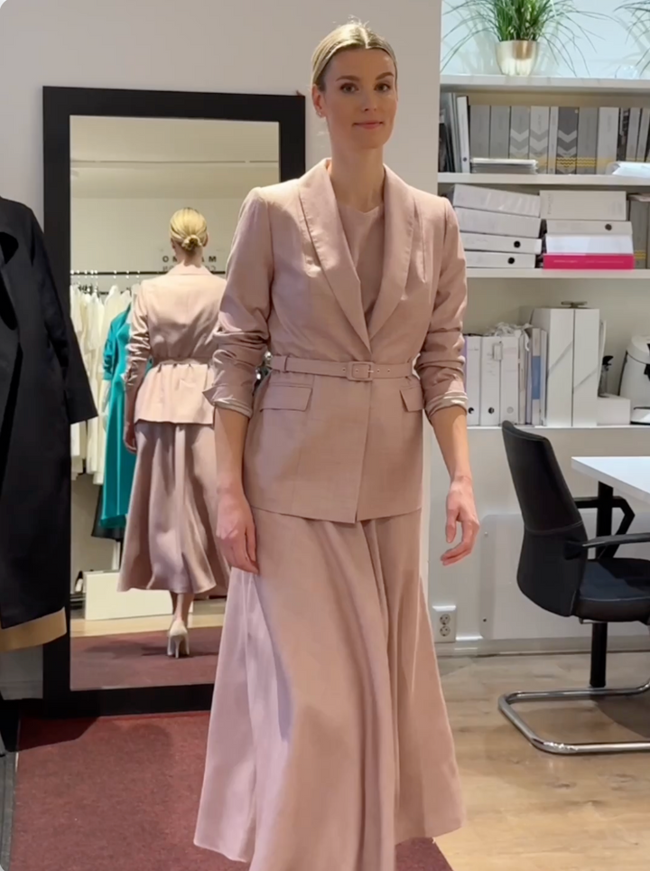 SOLANDRA DUSTY PINK BAMBOO BLAZER JACKET