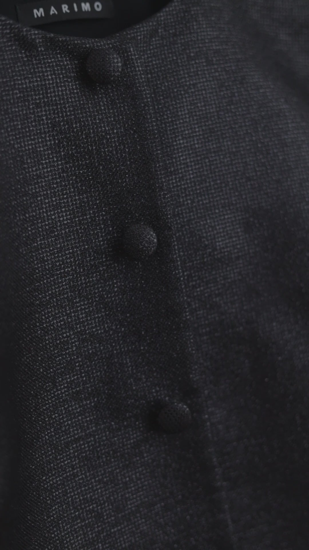 LESSERTIA BLACK SHIMMERING WOOL SILK BLEND JACKET