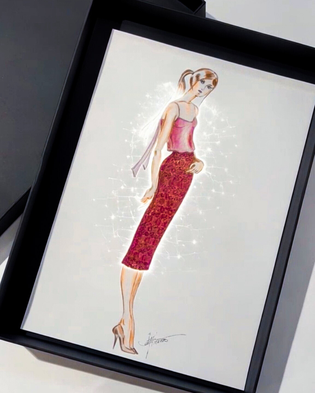 FINE ART PRINT: RUBIA&ARIA FASHION SKETCH