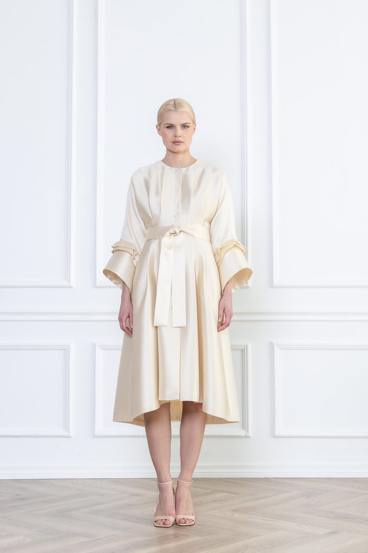 ADLUMIA BUTTER YELLOW COAT DRESS