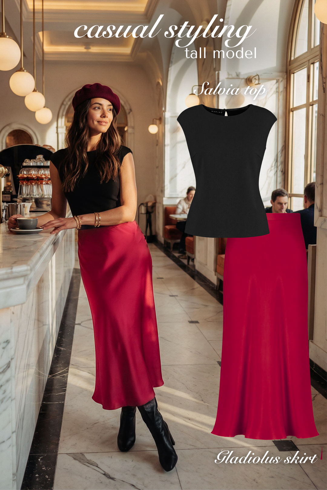 SALVIA BLACK WOOL CREPE BLOUSE