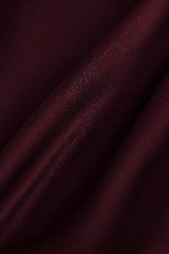 LAGETTA BURGUNDY FINE WOOL PENCIL SKIRT