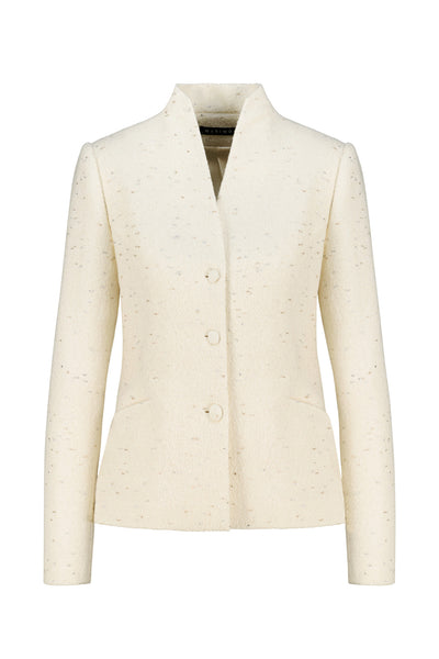 WRIGHTIA CREAM WOOL BLEND JACKET
