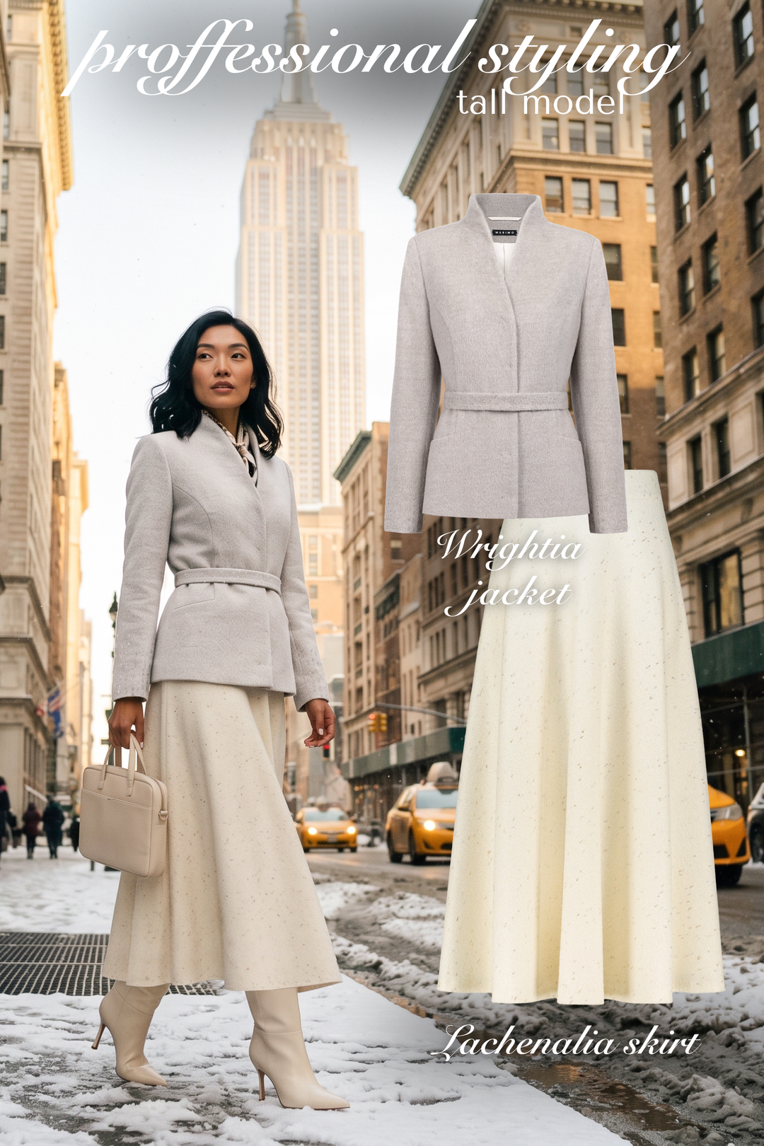 WRIGHTIA PALE BEIGE ALPACA WOOL BLEND JACKET WITH CRYSTAL EMBROIDERY