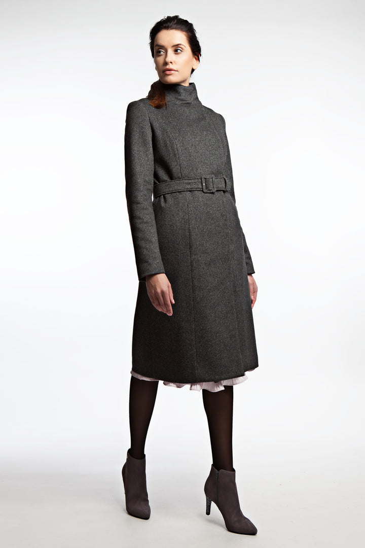 RUBIA DARK GRAY WOOL WINTER COAT