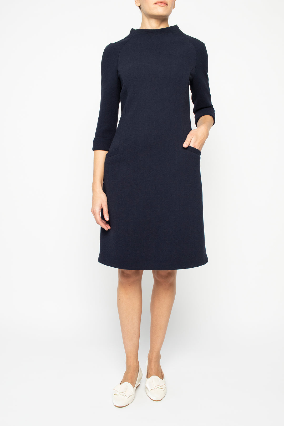 KETELEERIA NAVY BLUE A-LINE DRESS