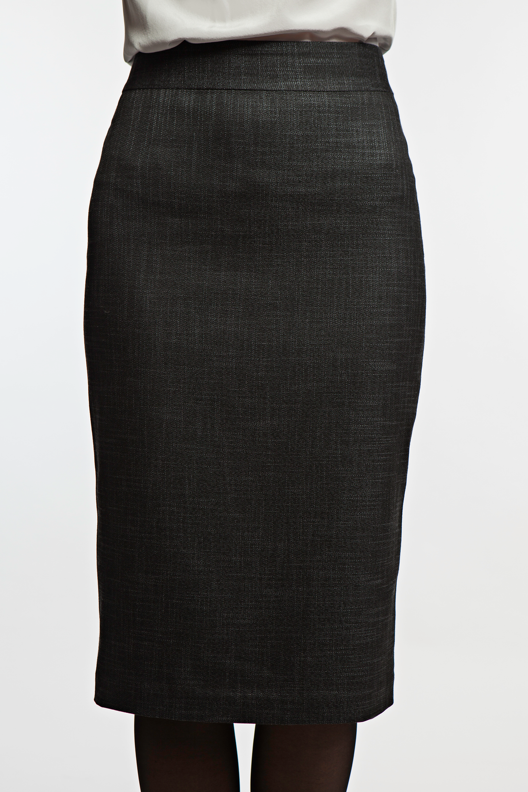 LAGETTA DARK GRAY CLASSICAL PENCIL SKIRT