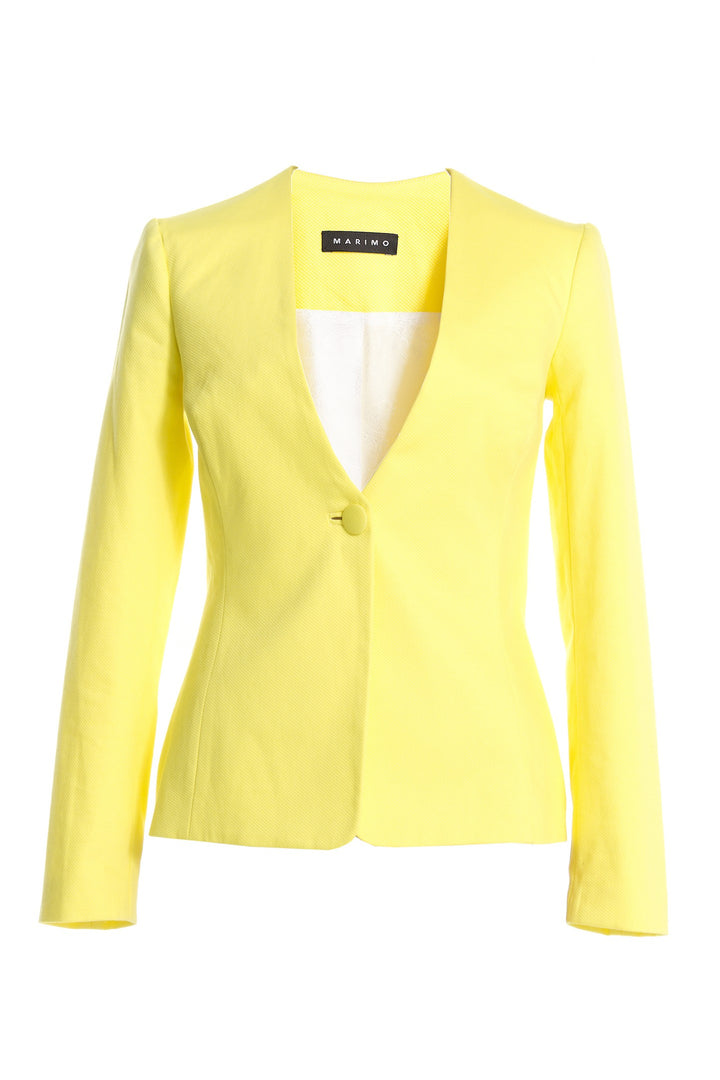 AMSONIA YELLOW SLIM FIT BLAZER