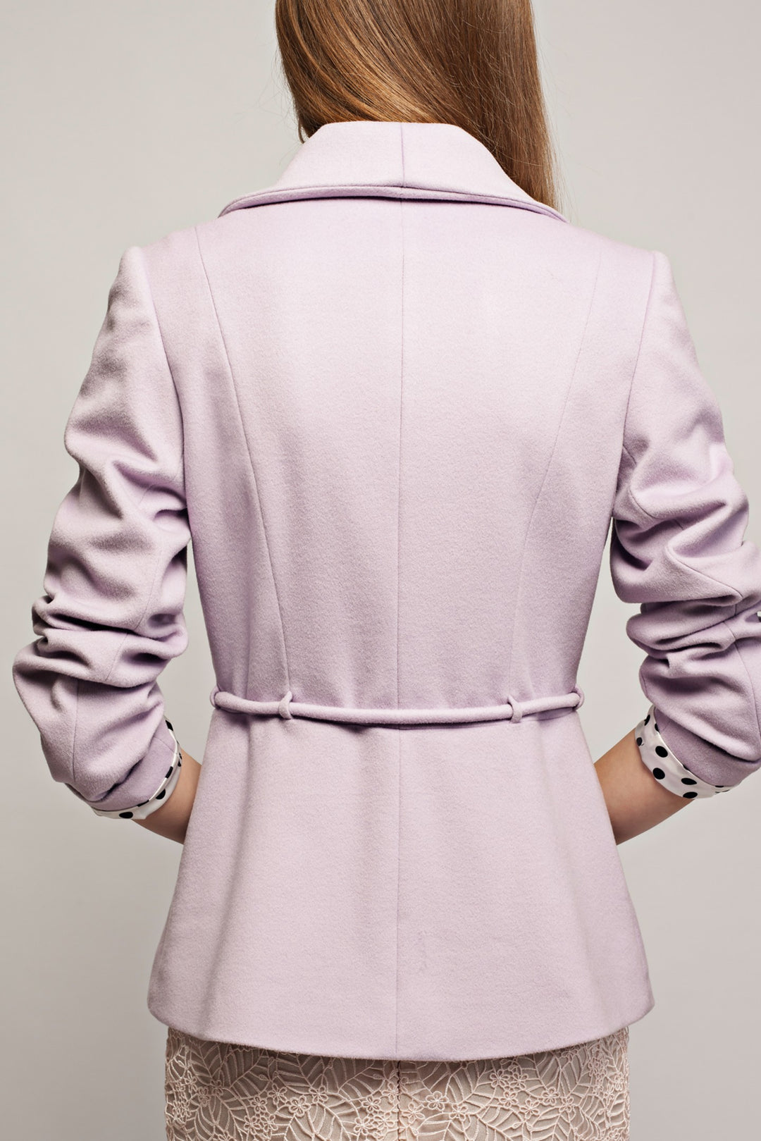 LEDODENDRON LUXURIOUS LILAC CASHMERE WOOL BLEND JACKET