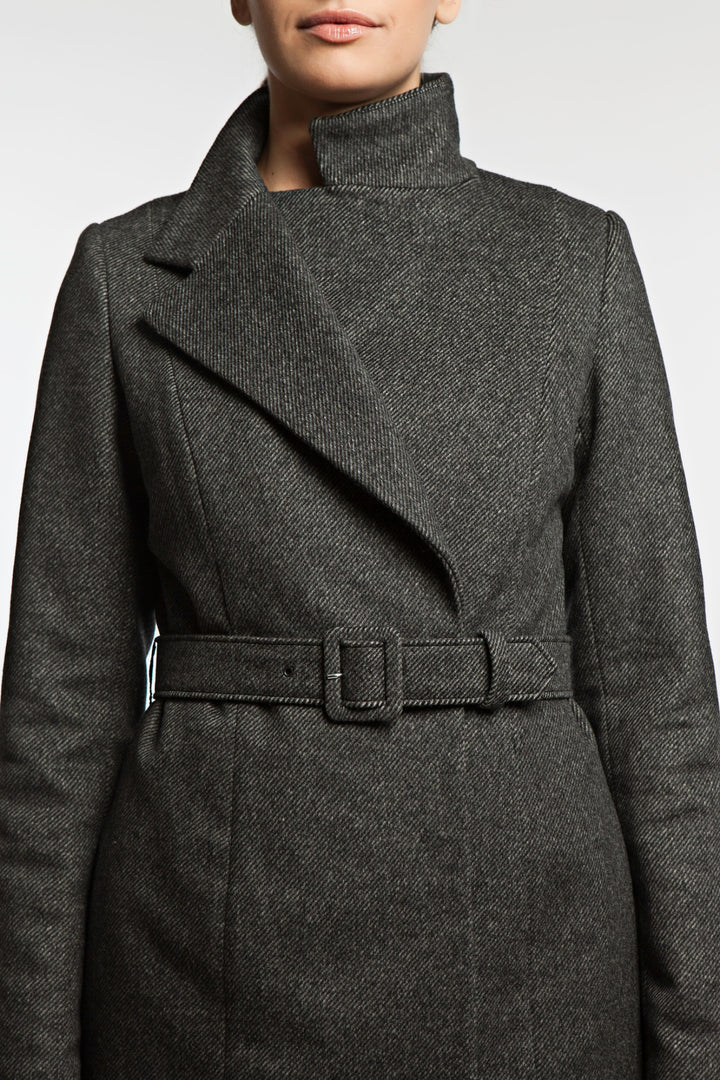 RUBIA DARK GRAY WOOL WINTER COAT