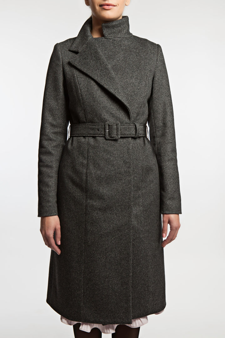 RUBIA DARK GRAY WOOL WINTER COAT