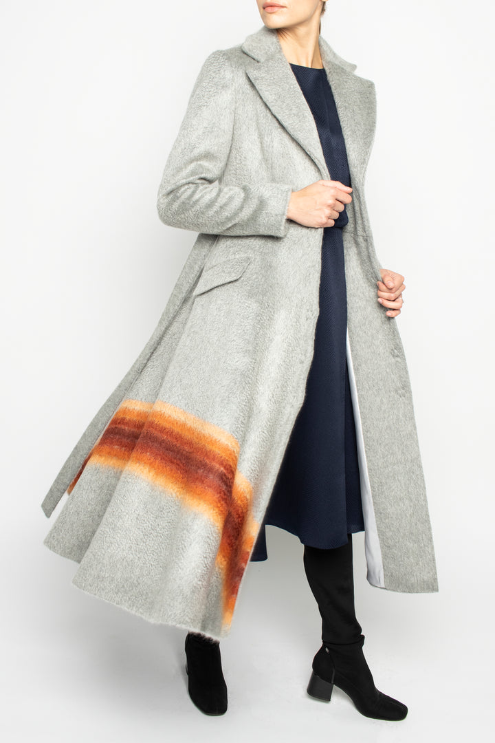 VACHELLIA JACQUARD MOHAIR WOOL COAT