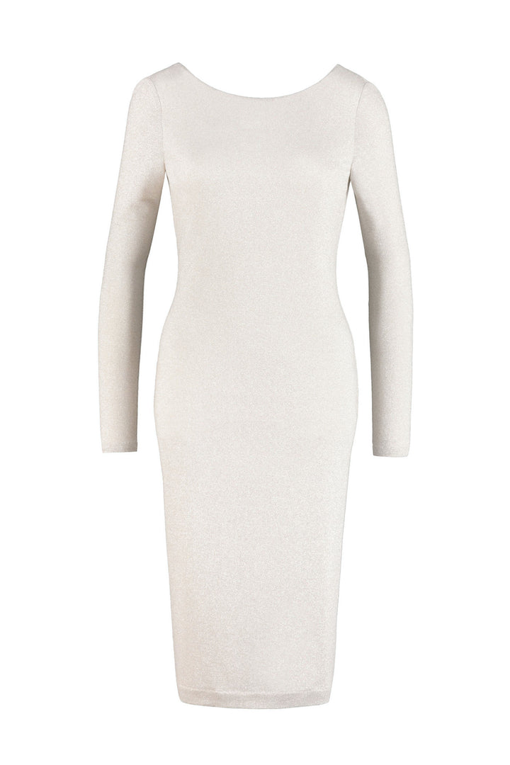 ACNIDA IVORY JERSEY DRESS