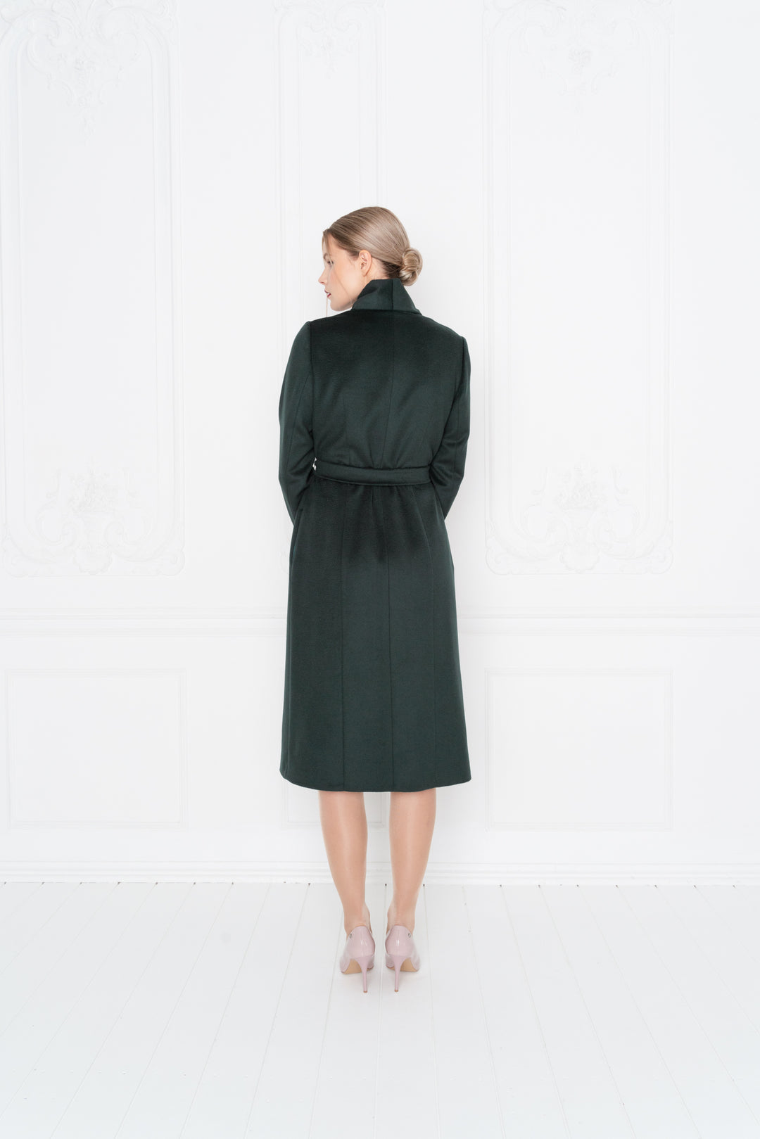 LIMONIUM GREEN WOOL LIGHTWEIGHT COAT