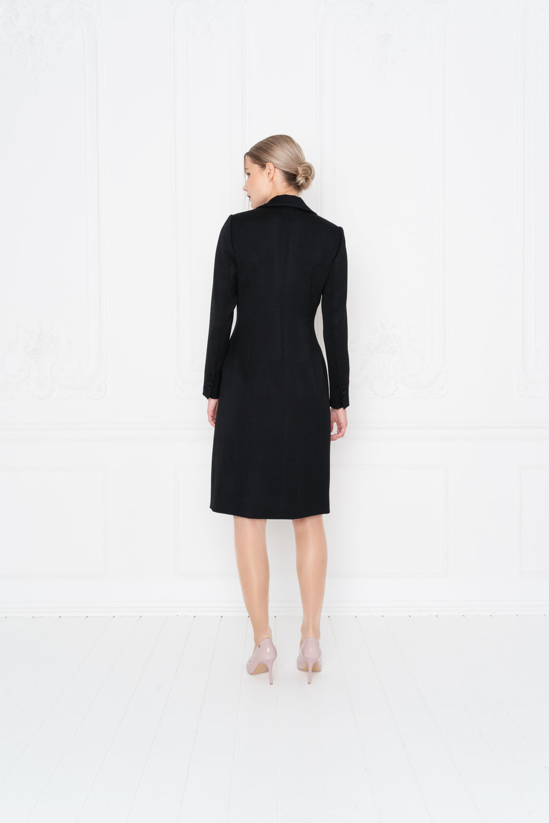 ERYTHRINA BLACK WOOL BLAZER DRESS