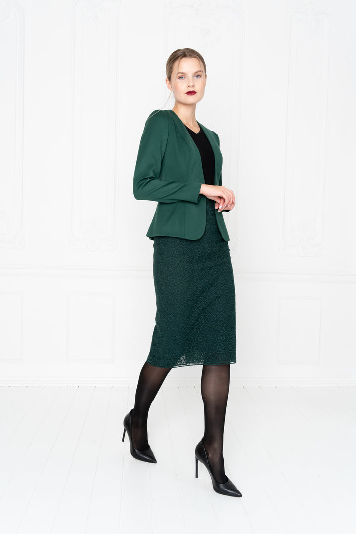 MEDINILLA FOREST GREEN WOOL JACKET