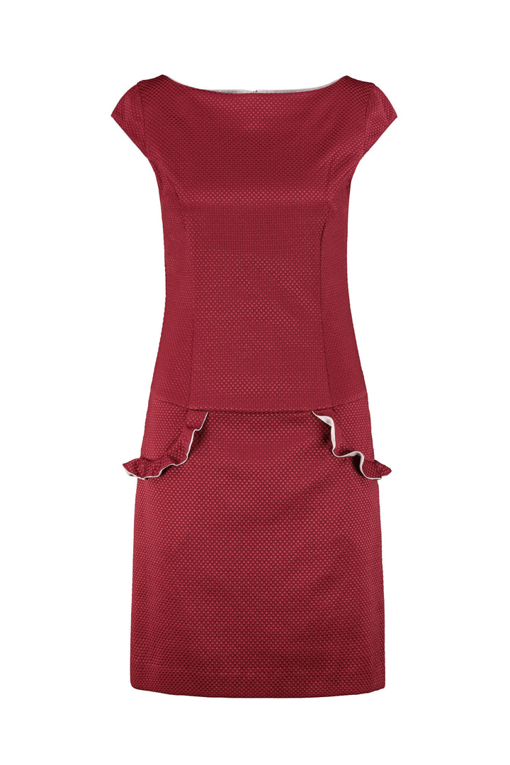 EMILIA DEEP RED A-LINE DRESS