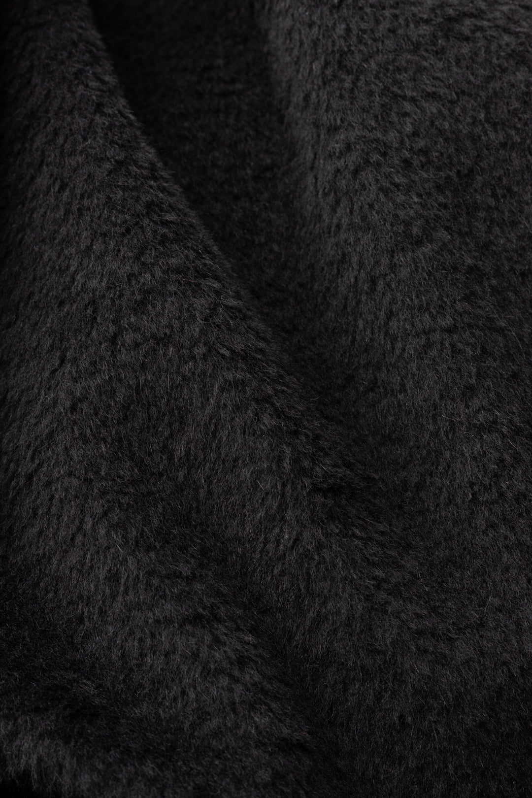 LALLEMANTIA BLACK OVERSIZED BABY ALPACA BLEND WINTER COAT