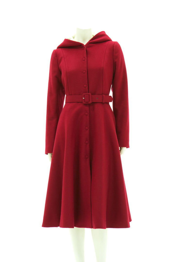 NOLANA RED HOODED COAT