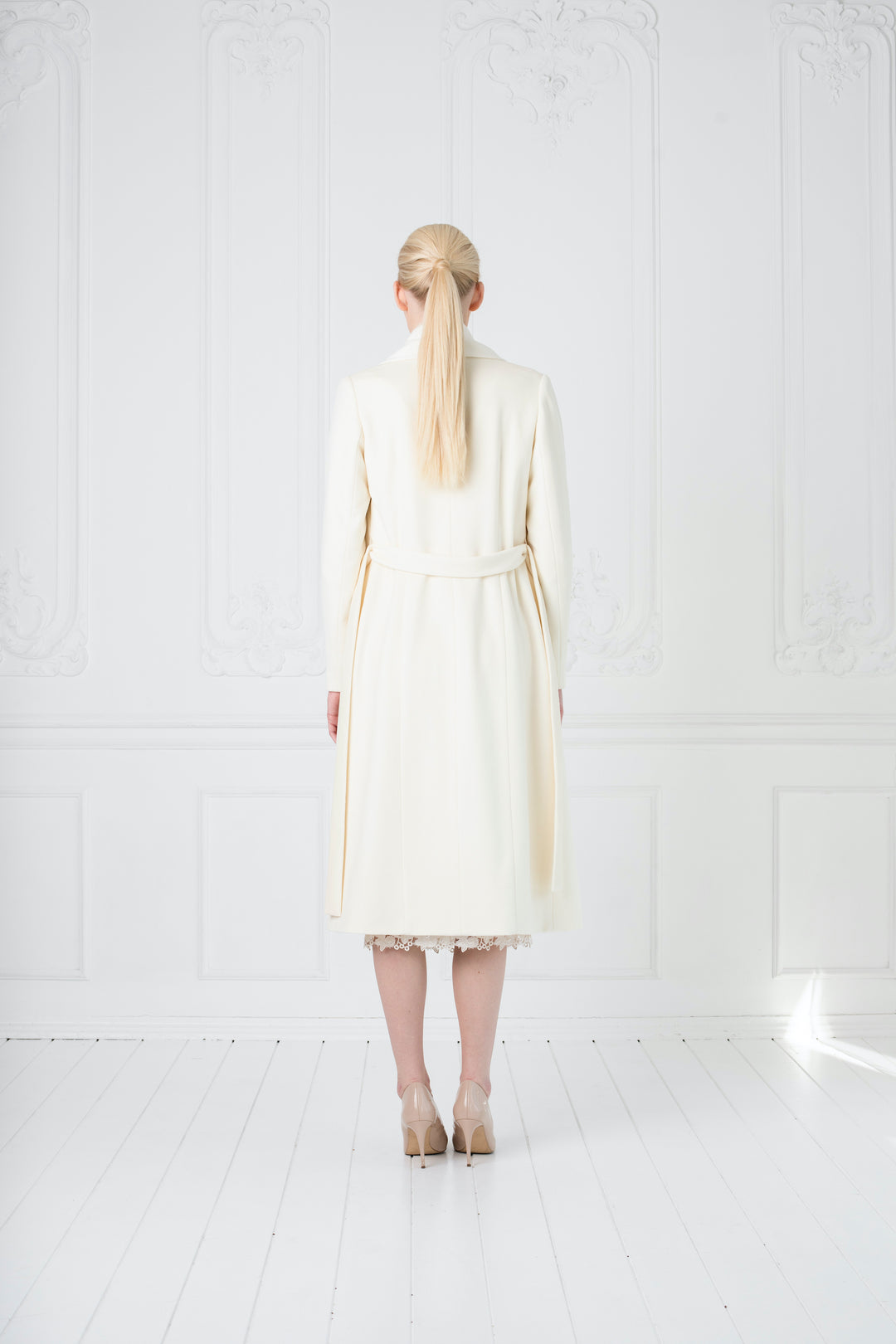 LIMONIUM IVORY WOOL LIGHTWEIGHT COAT