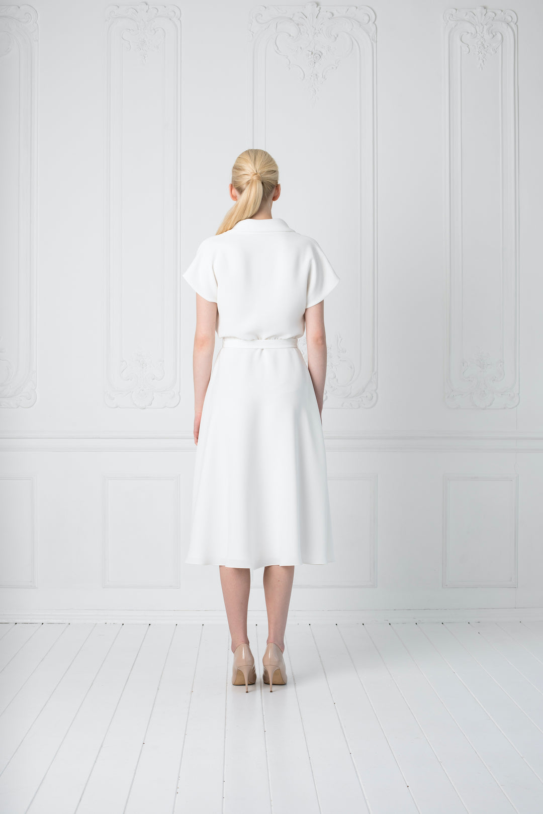 STELLARIA WHITE WRAP DRESS