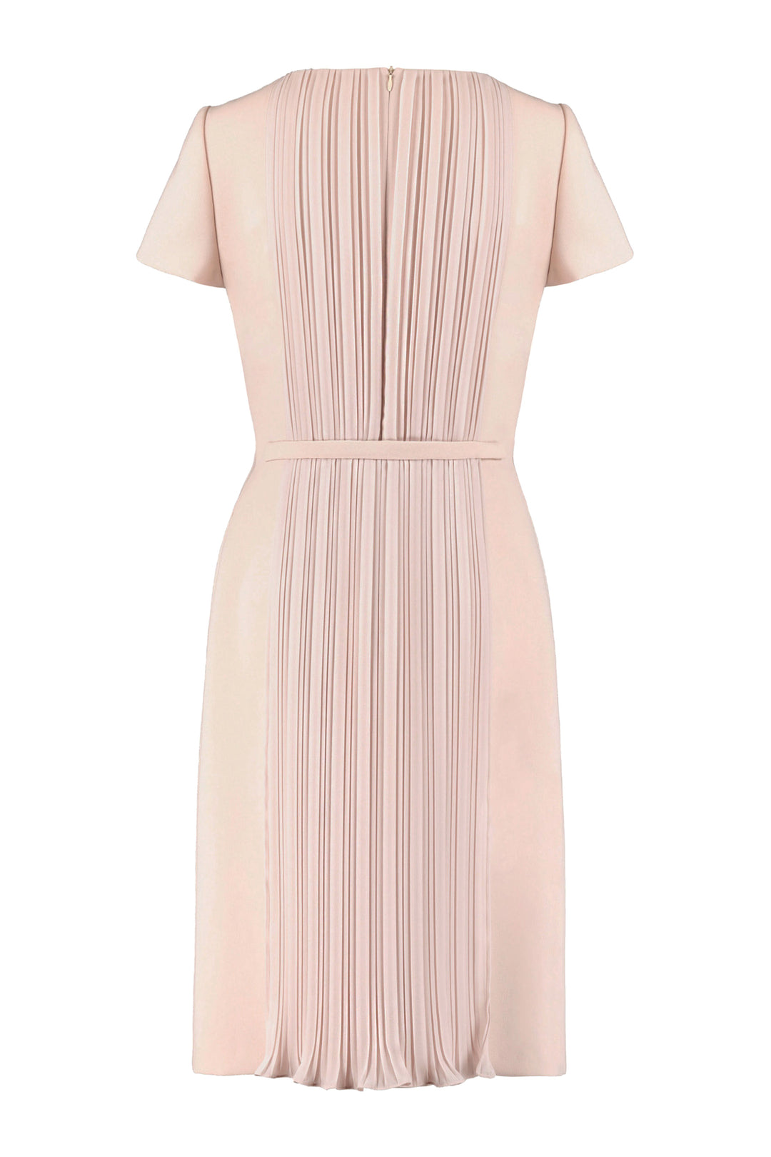 LUETKEA NUDE PINK DRESS WITH A PLEATED BACK DETAIL