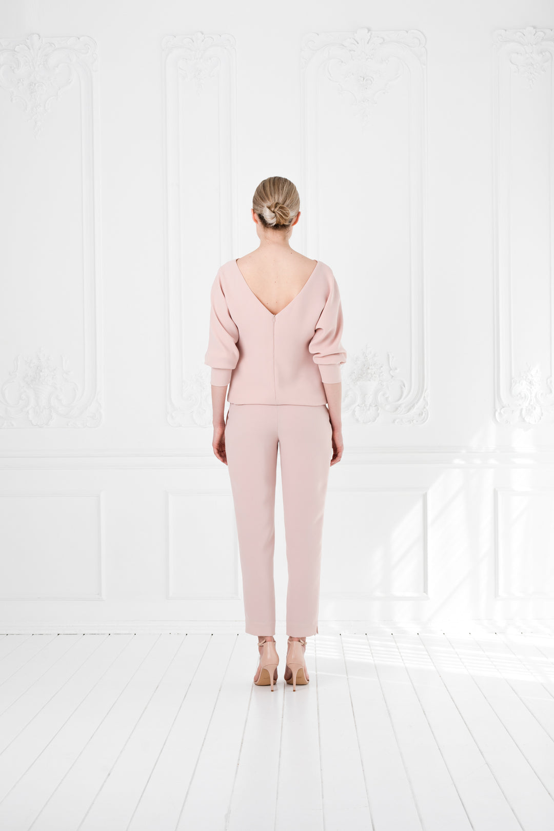 LITTORELLA NUDE PINK V-NECK JUMPSUIT