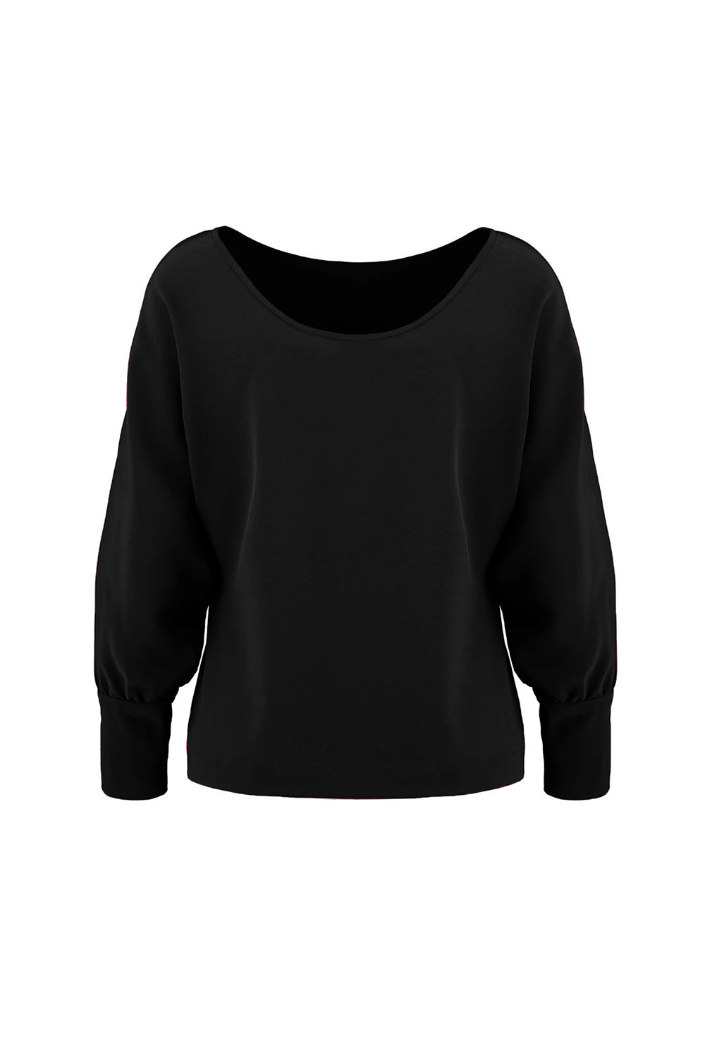 ACTAEA BLACK LONG SLEEVED BLOUSE